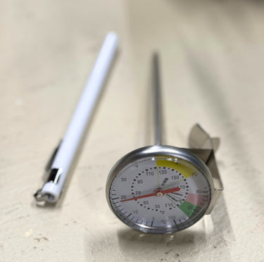 Instant Read Coffee Thermometer – Stainless Steel Clip-on Gauge-with cover